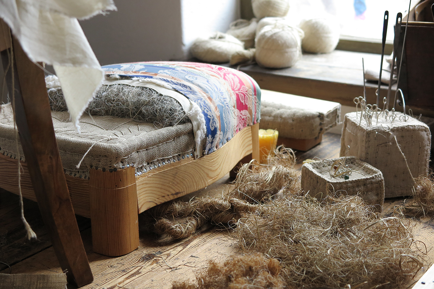 Tapetserarverkstaden, Skansen Foto: Maria Johansson