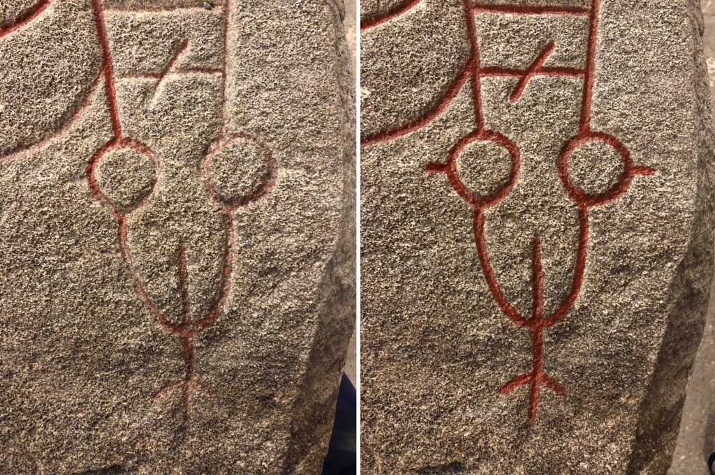 Lingastenen på Skansen, detaljbild. Foto: Magnus Källström