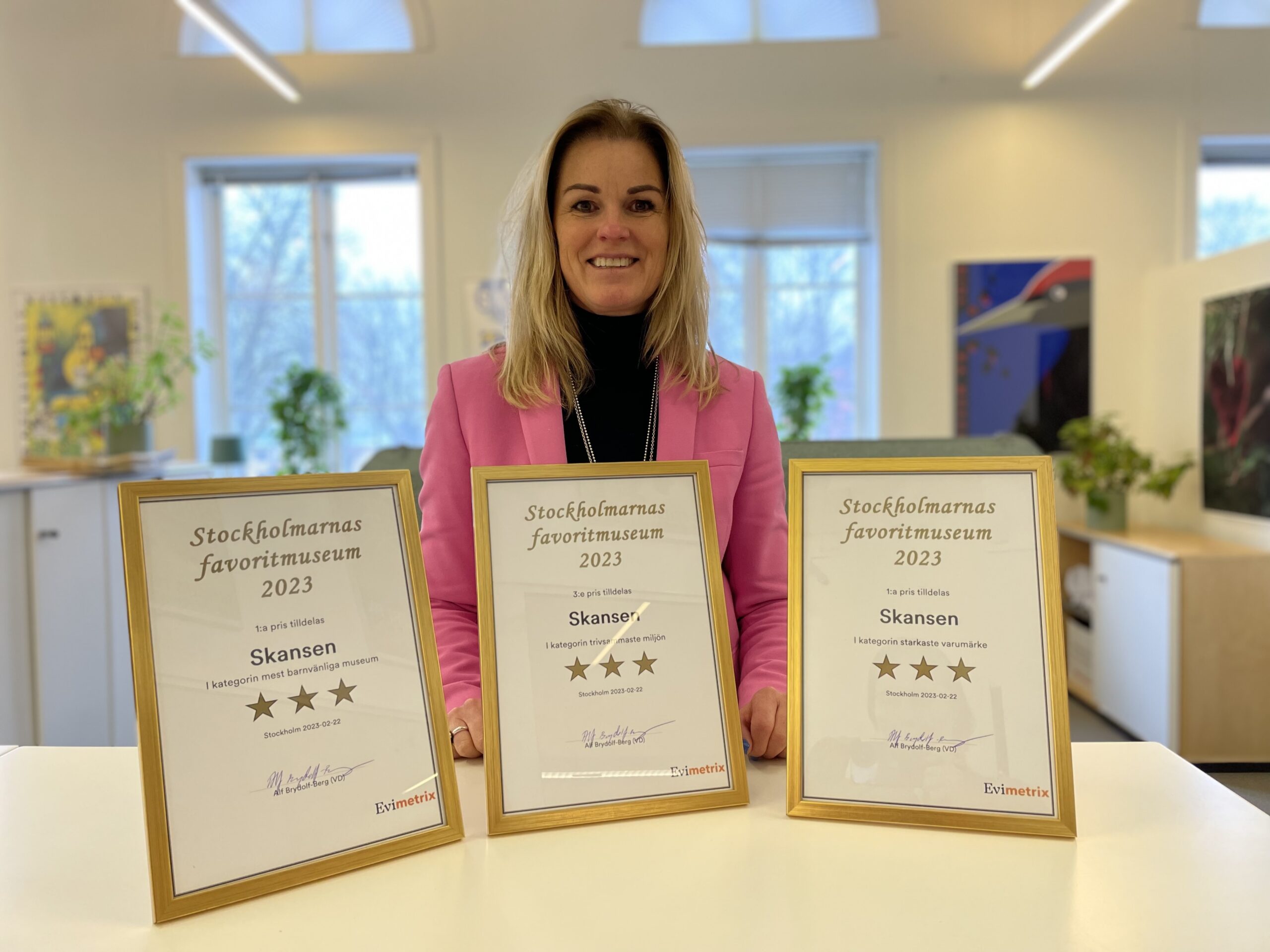 Yvonne Nordlind med Evimetrix diplom