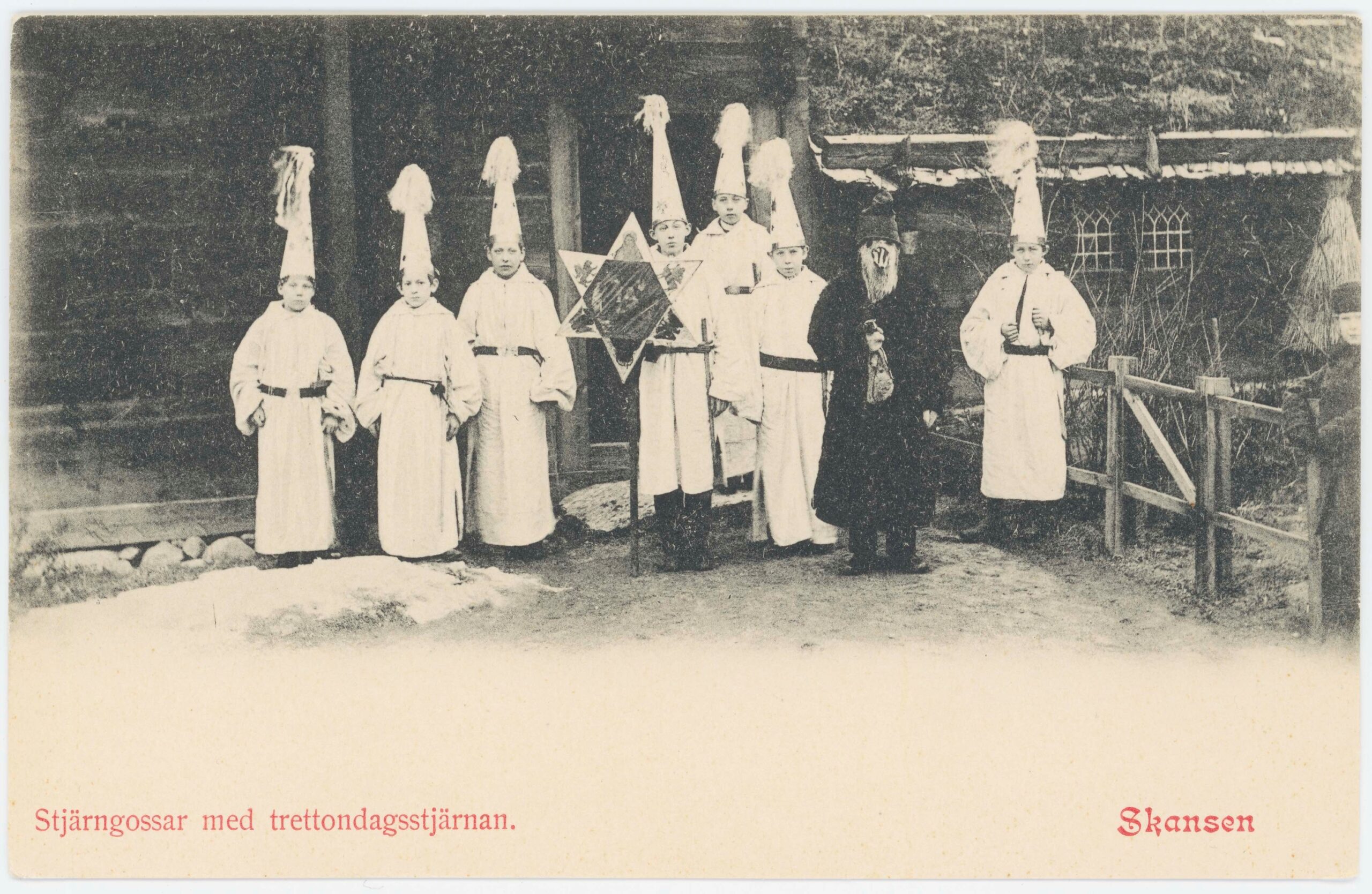 Vykort från stjärngossespel, ca år 1900