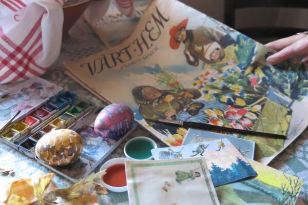 Påskpyssel i Skånegården på Skansen