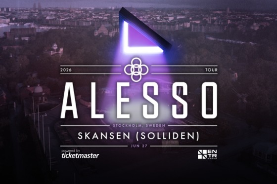 Reklamaffisch för Alessos spelning på Skansen